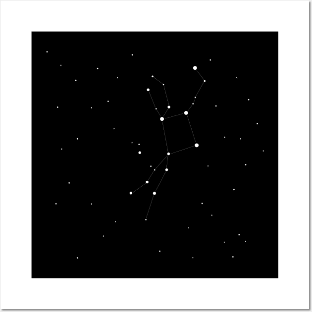 Pegasus Constellation in White Wall Art by Wild Pack